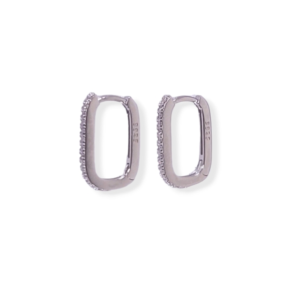 U-shaped shades inlaid with sterling silver plating 18k gold plated zircon white - Picture 3 of 4